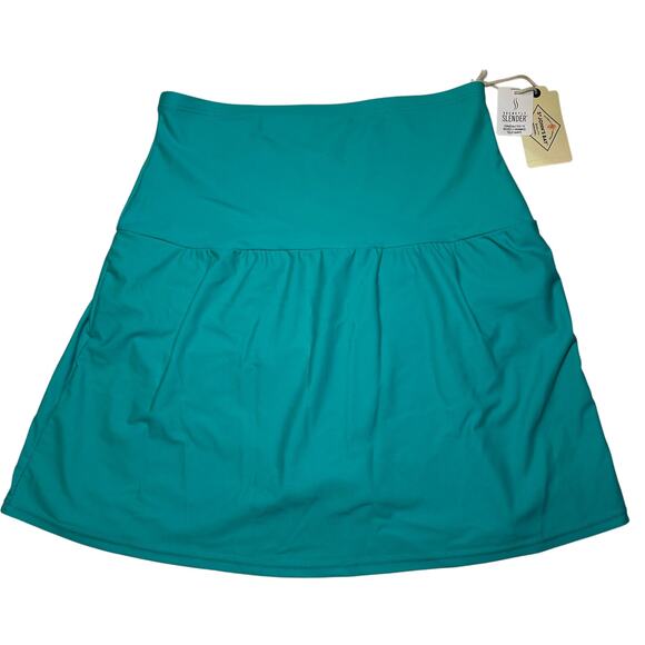 St Johns Bay Secretly Slender Women’s 10 Swim Skirt Bottom Brief Bathing Suit - Picture 1 of 7